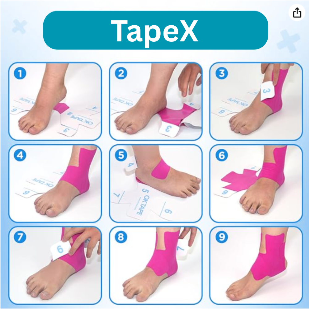 TAPEX™ Support Cheville – Bande de soutien flexible pour maintien & mobilité